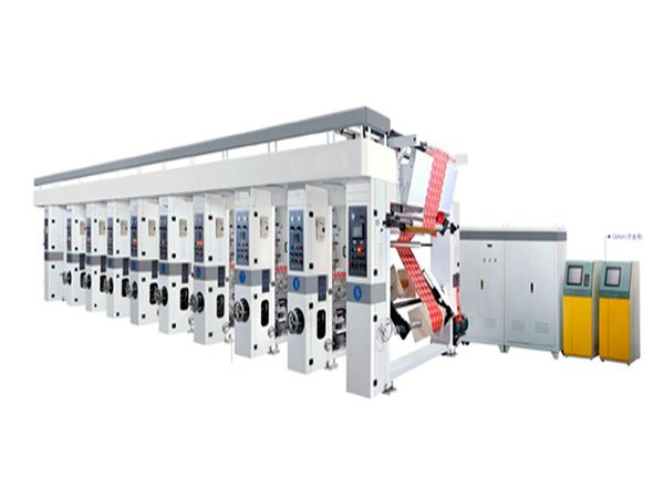 Máquina de impressão por rotogravura com registro de cores computadorizada