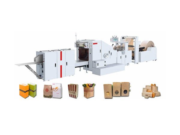 Máquina de saco de papel de fundo quadrado (alimentação de rolo ajustável)