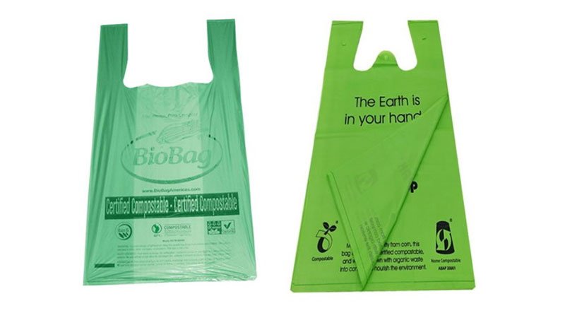 Máquina automática de sacola para camisetas biodegradáveis