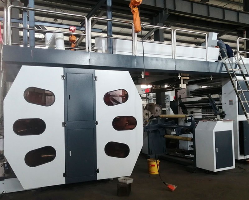 Máquina de impressão flexográfica de cilindro central (150-180m / min)