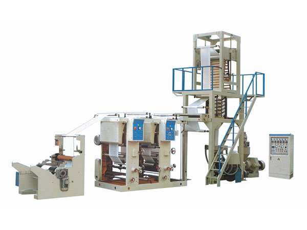 Máquina sopradora de filme com máquina de impressão de rotogravura