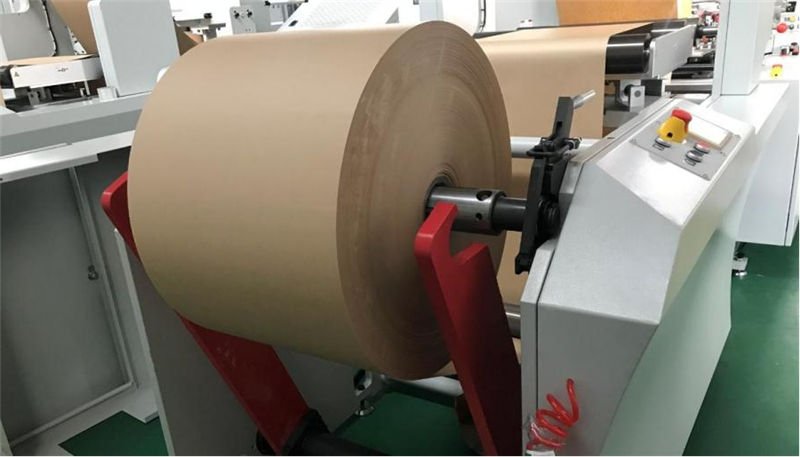 Máquina de saco de papel de fundo quadrado (alimentação de rolo ajustável)
